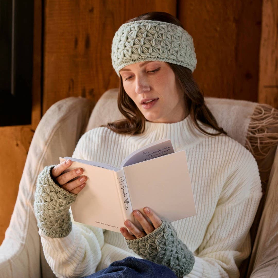 By Many Hands - Wholesale Fashion Headband - Women's - Addison Sage Crochet Headband0