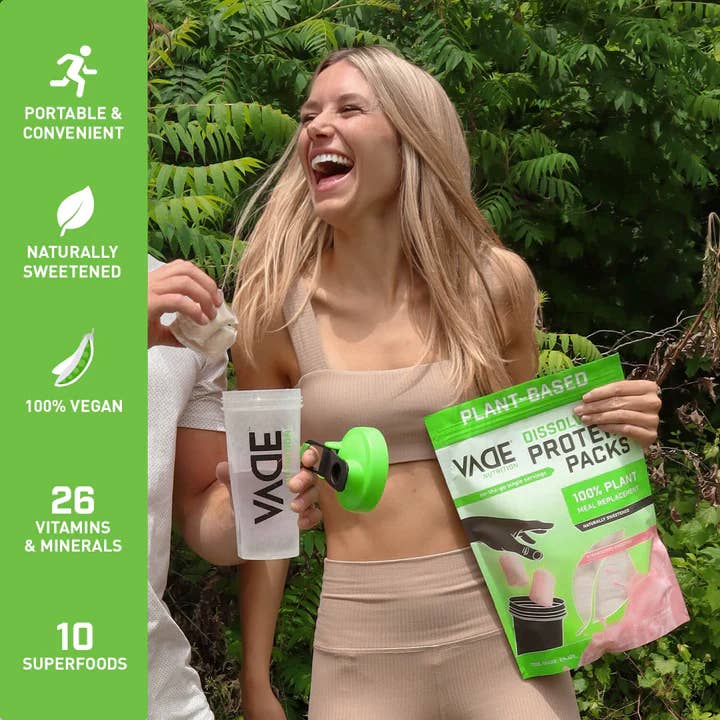 VADE Nutrition - Wholesale Powdered Health Drink - Strawberry Smoothie - Plant-Based Meal Replacement3