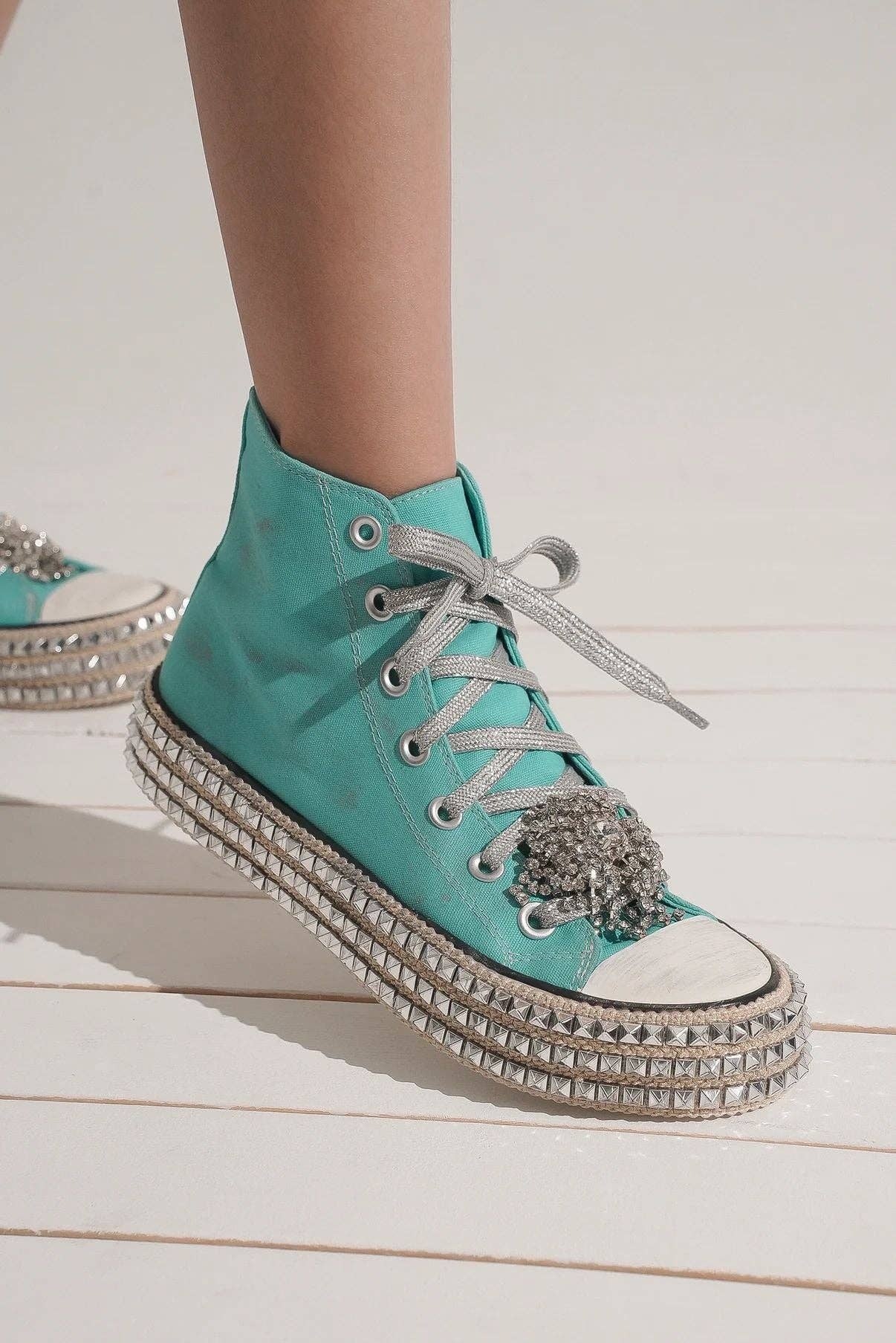 Mars Sky Shoes Wholesale - Wholesale Lifestyle Sneakers - Women's - Beast Fashion ASH-01 Women Sparkling Canvas High-Top Sneaker Booties-12 Pairs Pack-48.25/Pair4