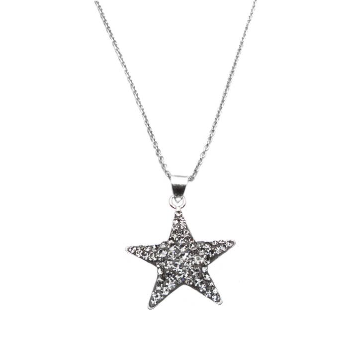 Necklace Big Star 925 silver black diamond for wholesale by Impala