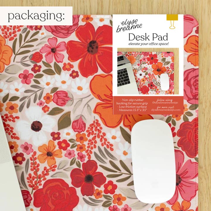 Elyse Breanne Design - Wholesale Desk Pad - Rosewood Blooms Desk Pad2