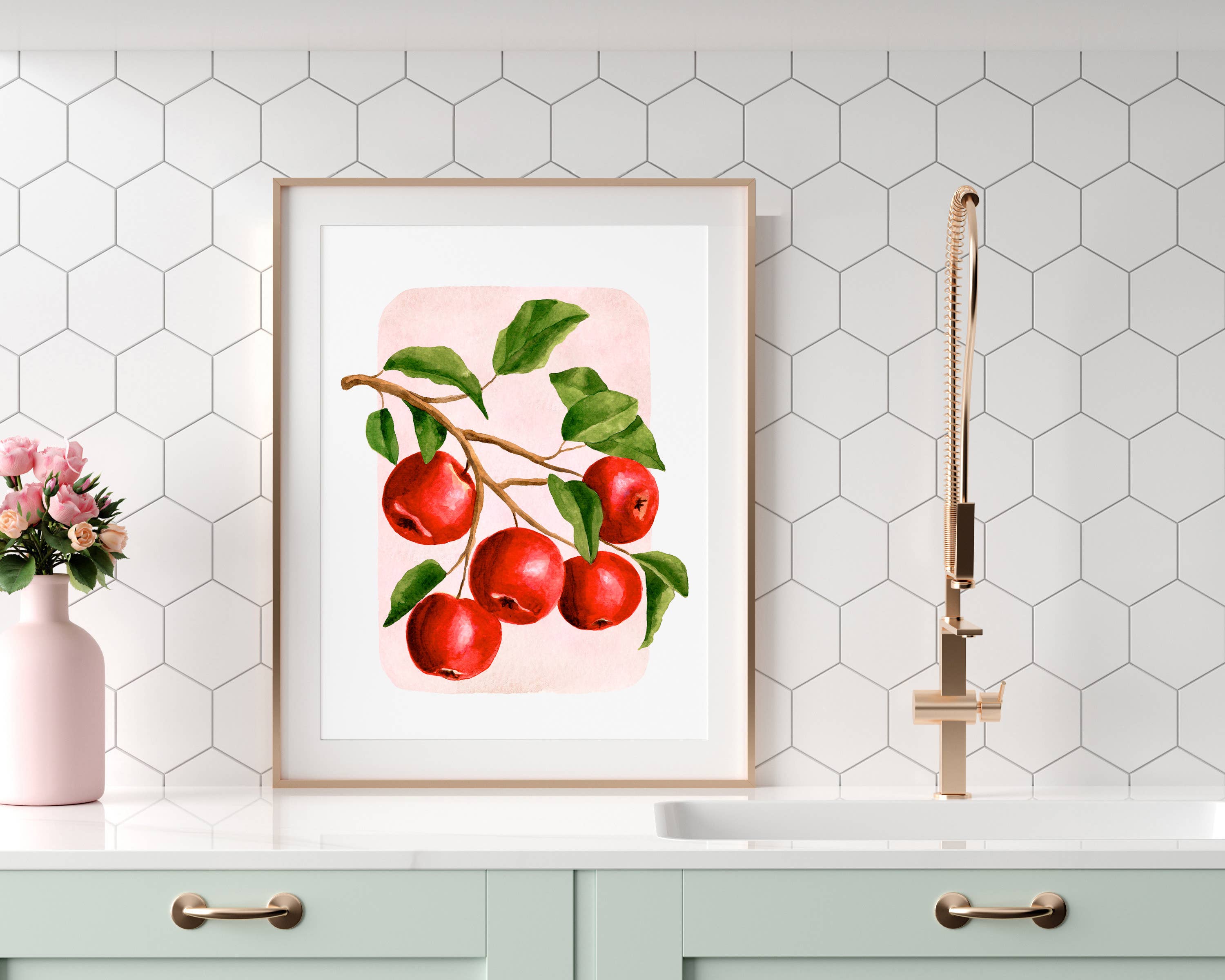 NorthHouse Creative Co. - Wholesale Art Print - Apples Watercolor Print3