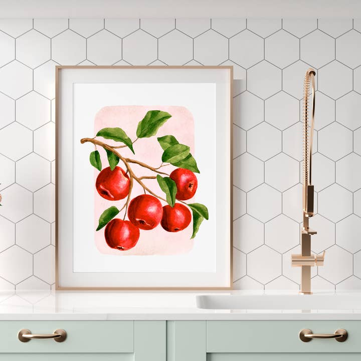 NorthHouse Creative Co. – wholesale Art print – Apples Watercolor Print3