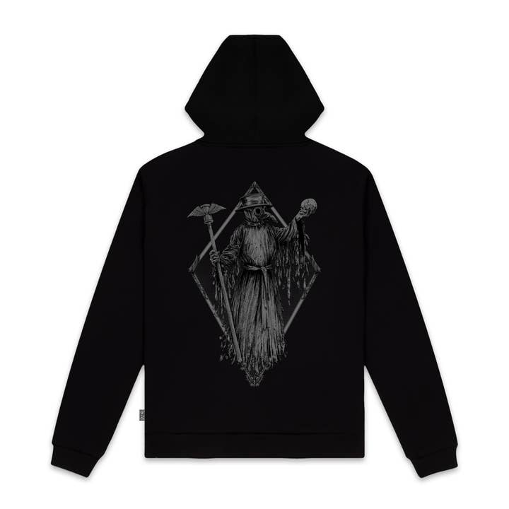 Capuz Black Peste Preta, Preto. • Serigrafia Frontal e Verso por atacado de Dolly Noire