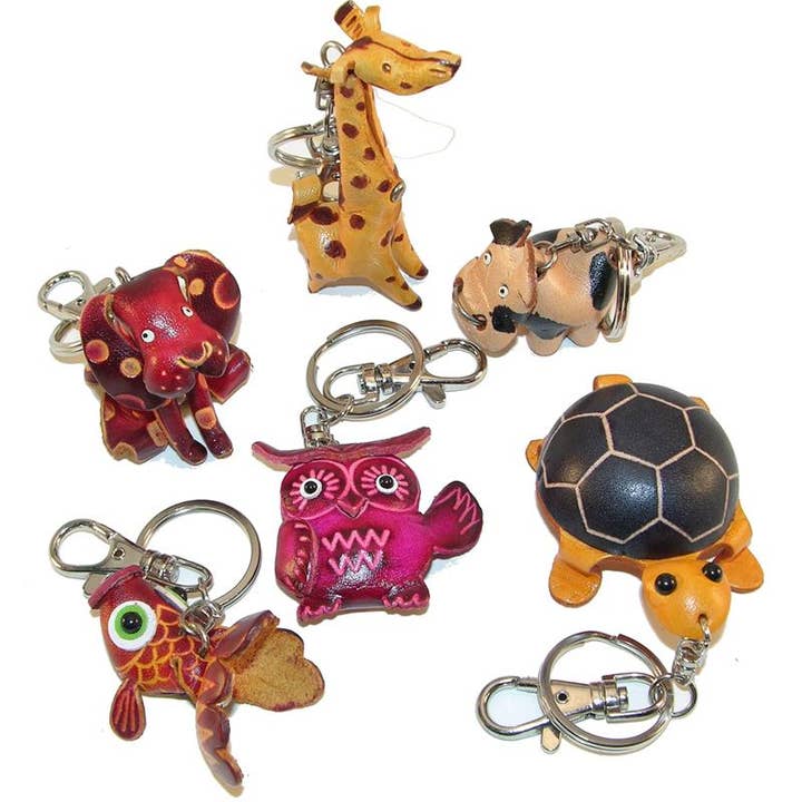 Sunflower Handmade leather inc - Wholesale Sleutelhanger - Dames - Diverse handgemaakte leren sleutelhangers1