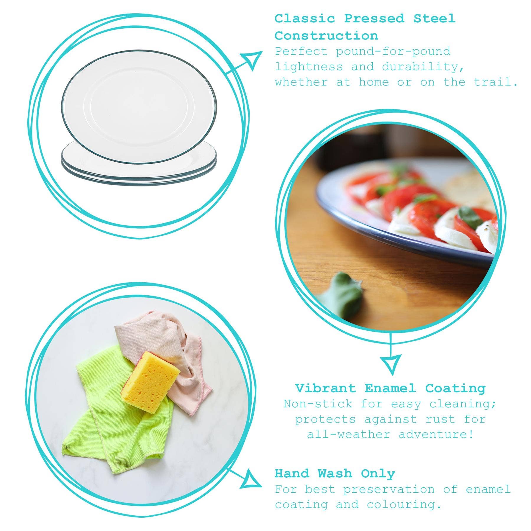 Rinkit Ltd – wholesale Platter – White Enamel Serving Platter - 30cm x 22cm4