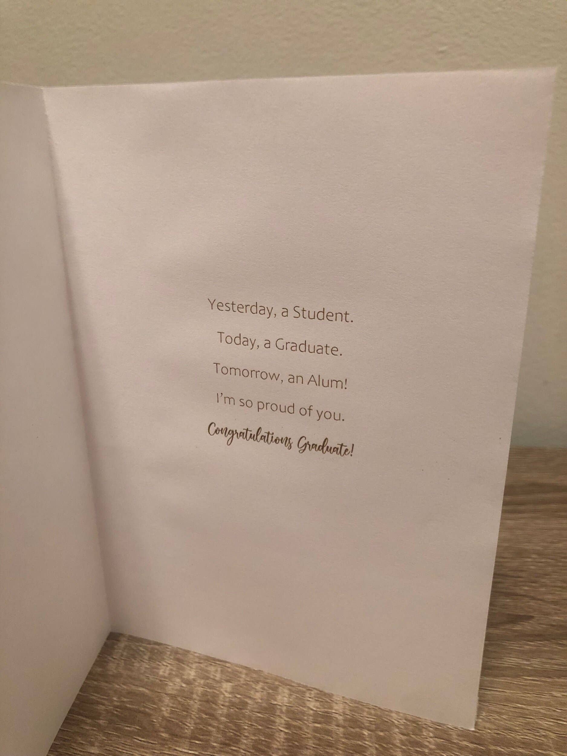 D. Johnson & Co Greetings - Wholesale Graduation Card - Graduate Silhouette Graduation Card1