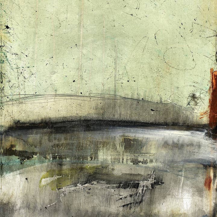 #050807 <br>Stampa su Tela di Arte Astratta <br> Non è Ancora Finita per la vendita all'ingrosso da parte di Michel Keck LLC