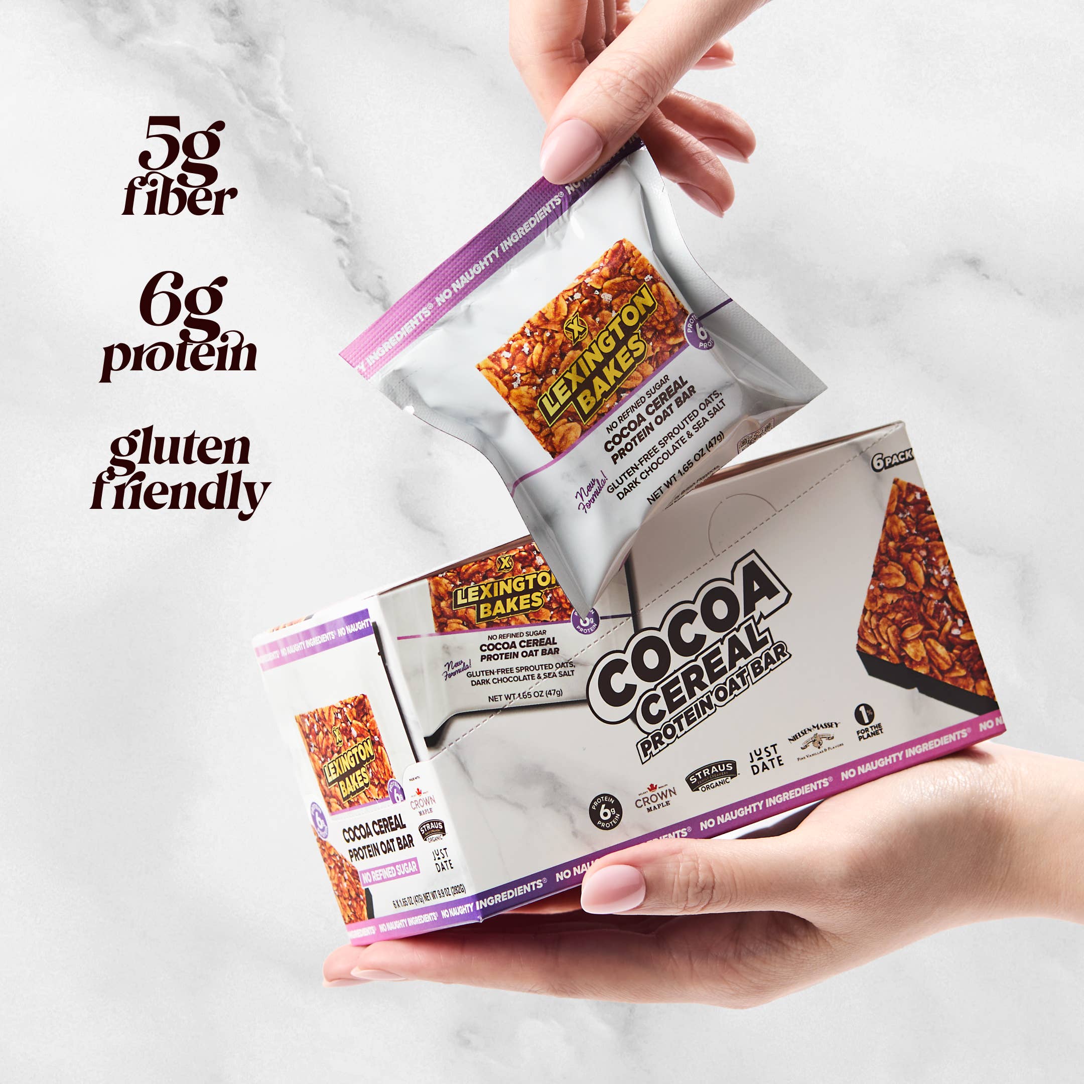 LEXINGTON BAKES - Wholesale Snack Bar - Cocoa Cereal Protein Oat Bars • 6 Pack3