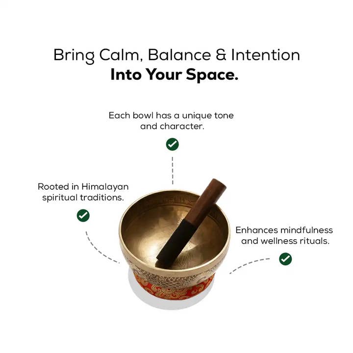Fwosi – wholesale Meditation supplies – 7 Tibetan Singing Bowl Meditation Set with Carry Case, Mallet, Striker, Cushion | Antique Instruments for Yoga, Chakra Healing3