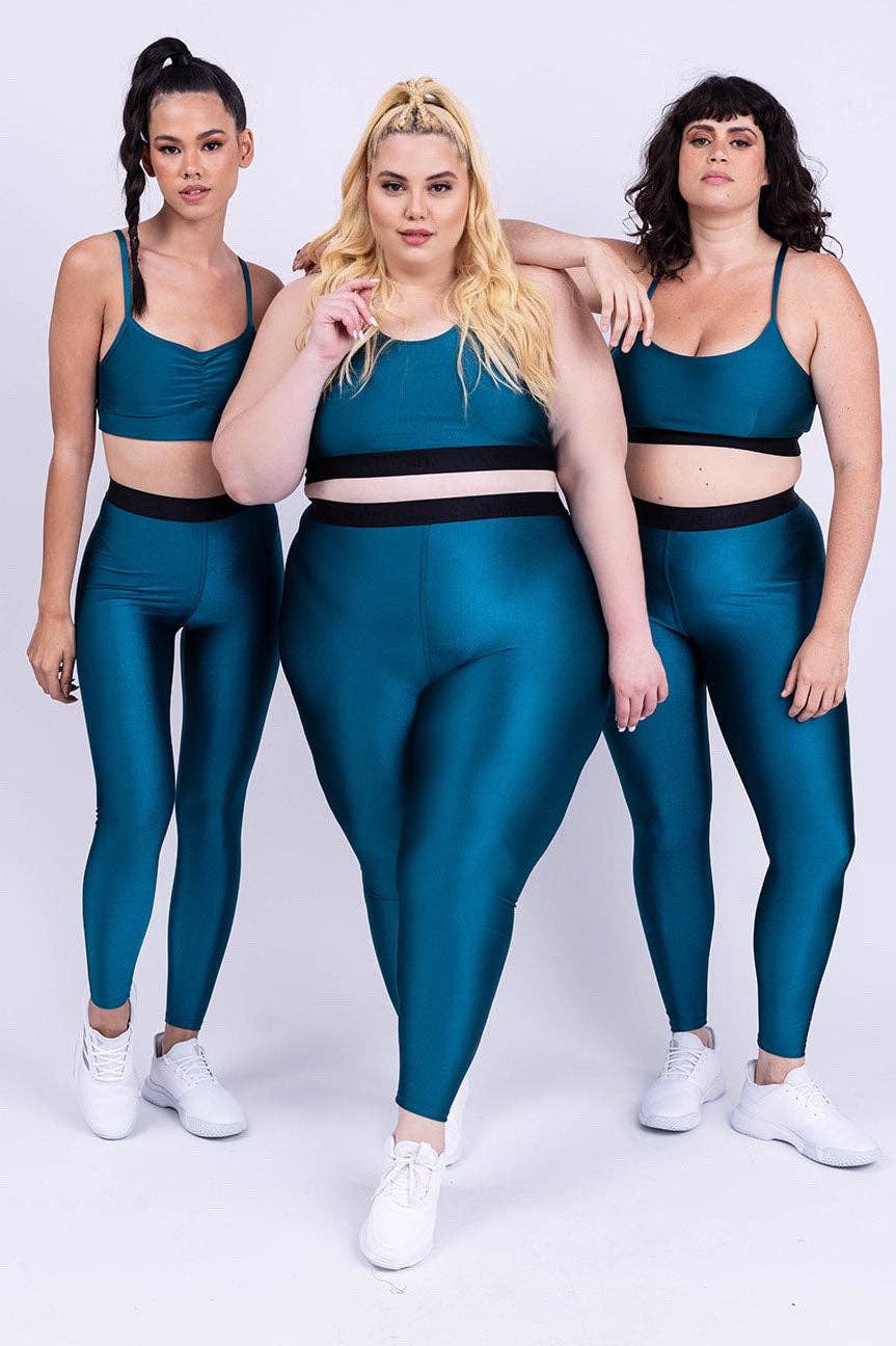 raven - Wholesale Athletic Top - Women's - טייץ חגורה ירוק עמוק של השמחות