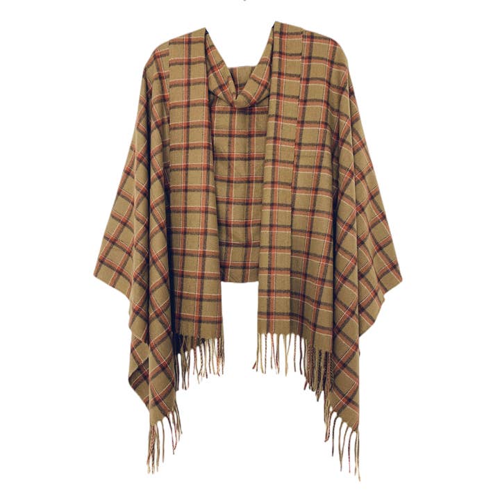 JC Sunny Fashion - Wholesale Wrap - Women's - 6 Colors--Softer Than Cashmere Plaid Blanket Wrap4