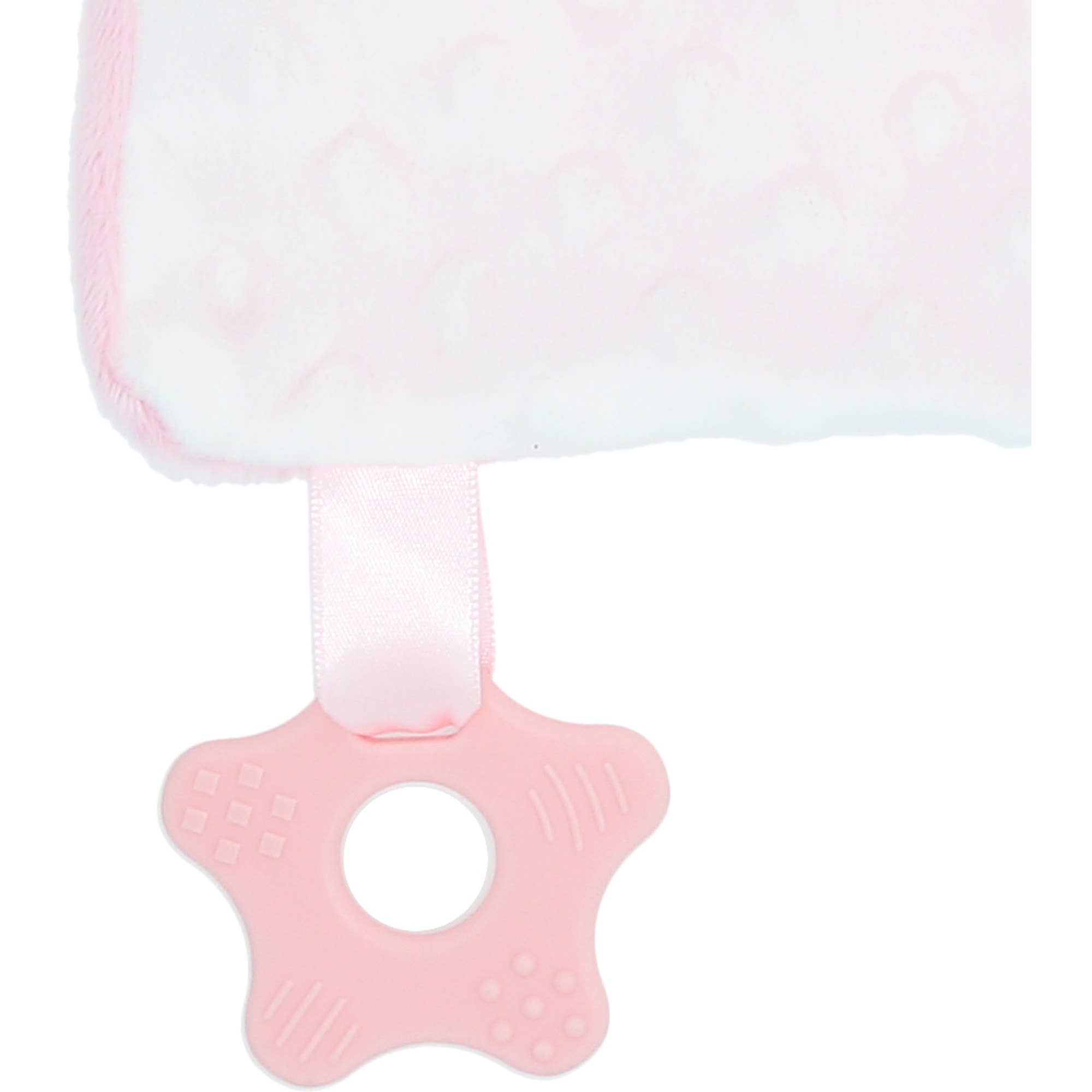 Pavilion - Wholesale Stuffed/Plush Toy - Kids & Baby - Somebunny Pink Lovey - Lovey Blanket Bunny with Teether6