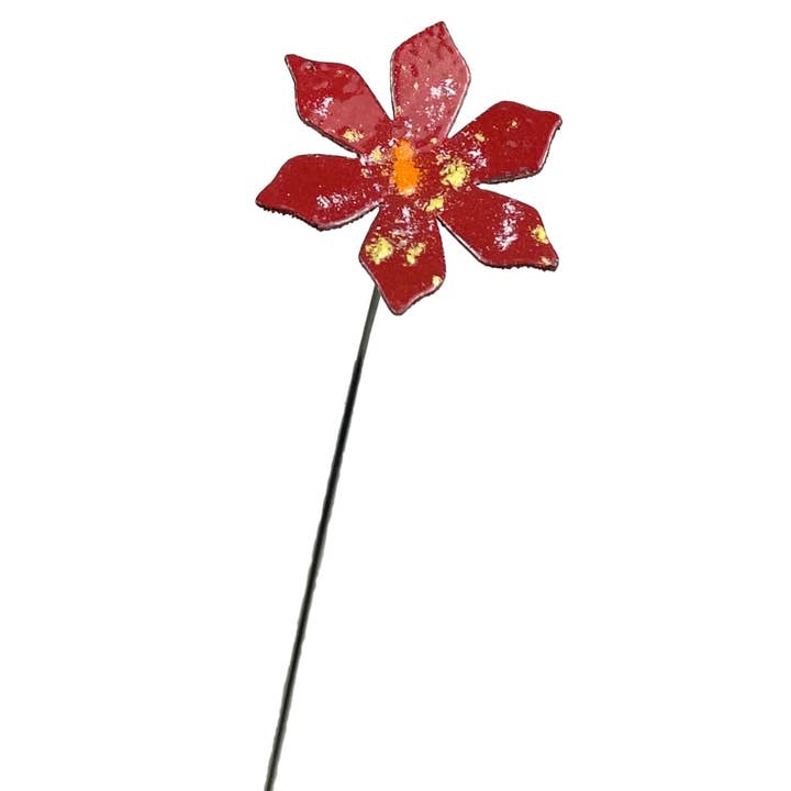 Clever Goods by Annabelle Noel Designs - Wholesale Garden/Lawn Stake - Medium Copper Enamel Flowers8