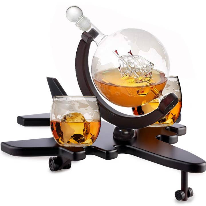 Bezrat - Vendita all'ingrosso Decanter - Set regalo per decanter per whisky per aeroplano, decorazione per la casa e bar