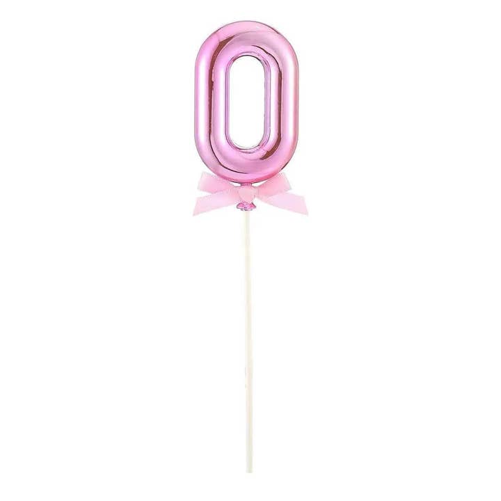 Cake Topper Number '0' - Pink for wholesale by Party Expo, LLC