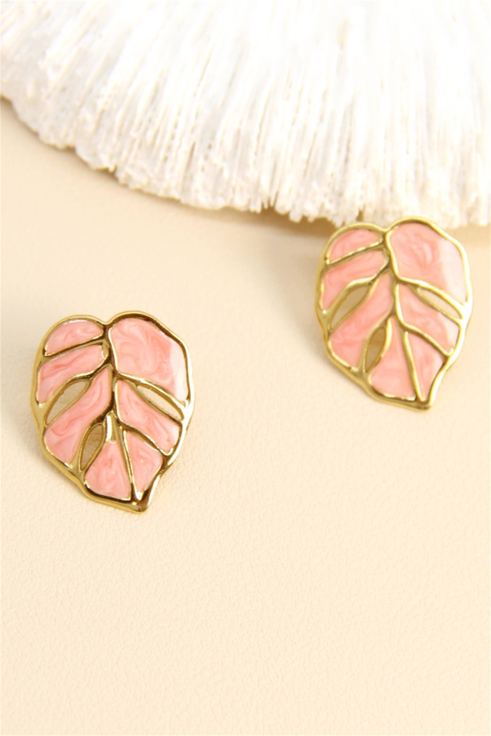 BELLISSIMA BIJOUX - Wholesale Stud/Post Earrings - Enamel Leaf Earrings – Tropical Collection4