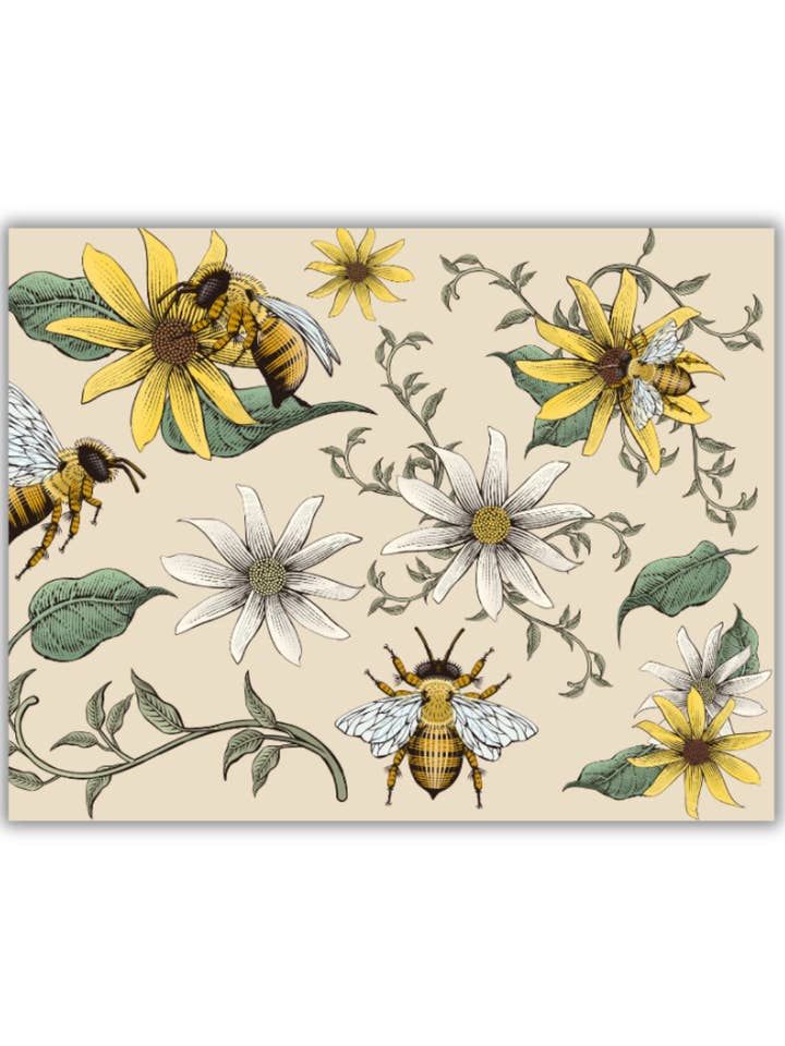 Vintage Bee Notecards for wholesale by Be Amazing Paper Company