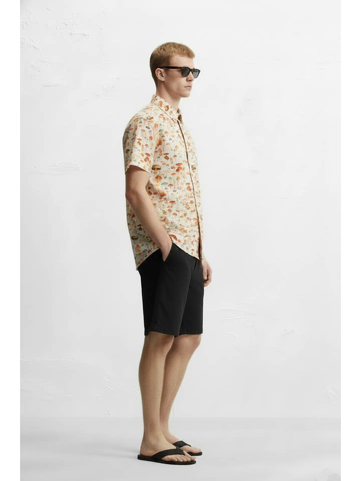 CHAMPIGNON Chemise homme en coton à manches courtes imprimée et tissée en vente sur Faire1