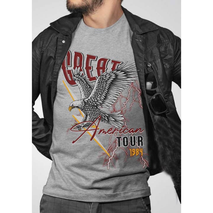 GREAT AMERICAN TOUR SHORT SLEEVE TEE for wholesale by Art by Forgrand