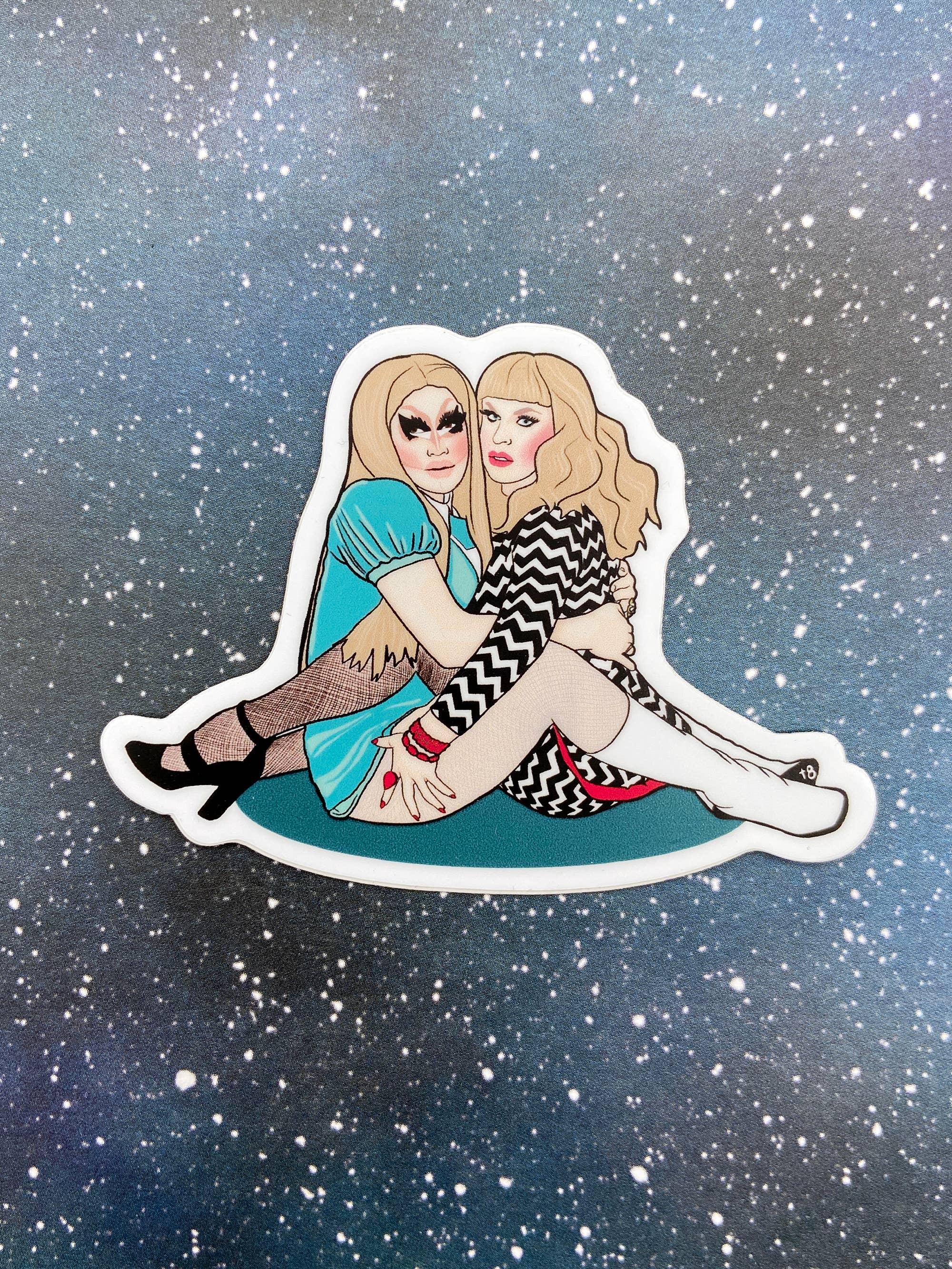 The Red Swan Shop - Wholesale Sticker - Vinyl Decal - Trixie and Katya - RuPaul's Drag Race2