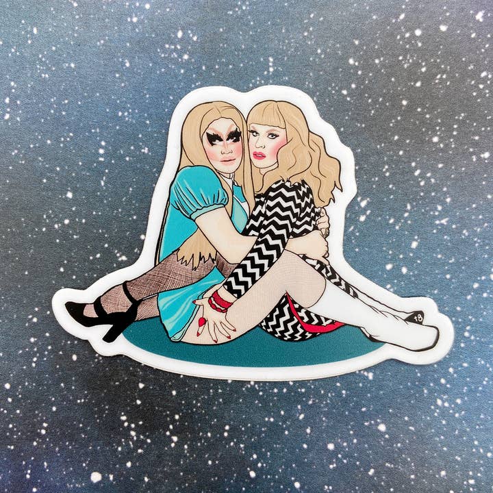 The Red Swan Shop – wholesale Klistermärke – Vinyl Dekal - Trixie och Katya - RuPauls Drag Race2