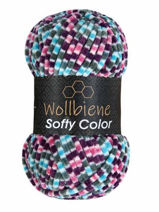 Wollbiene Softy Color chenillegaren 100 g gekleurd breigaren DIY voor wholesale door Wollbiene