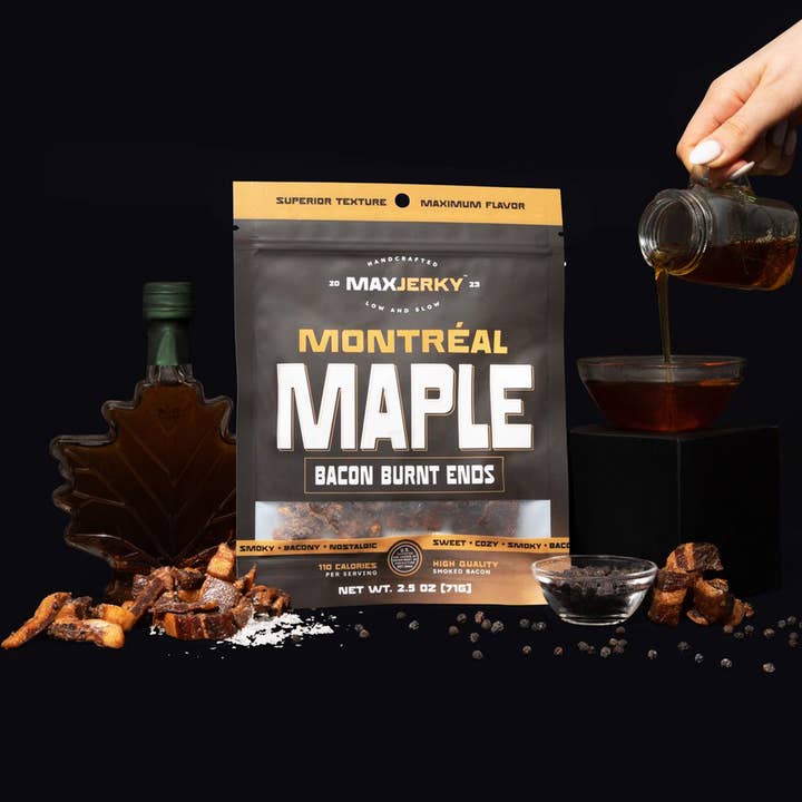 MaxJerky - Wholesale Jerky - Montréal Maple Bacon Burnt Ends1