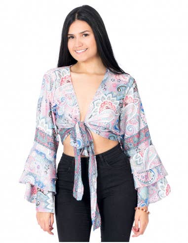 paradisiaco Top a maniche larghe in vendita all'ingrosso su Faire4