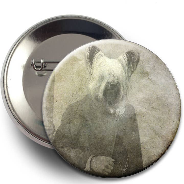 The Wild Oddisorium - Wholesale Lapel Pin/Button - Dog Buttons, Pins, Badges, POS, Funny Dogs in Clothes, Cute39