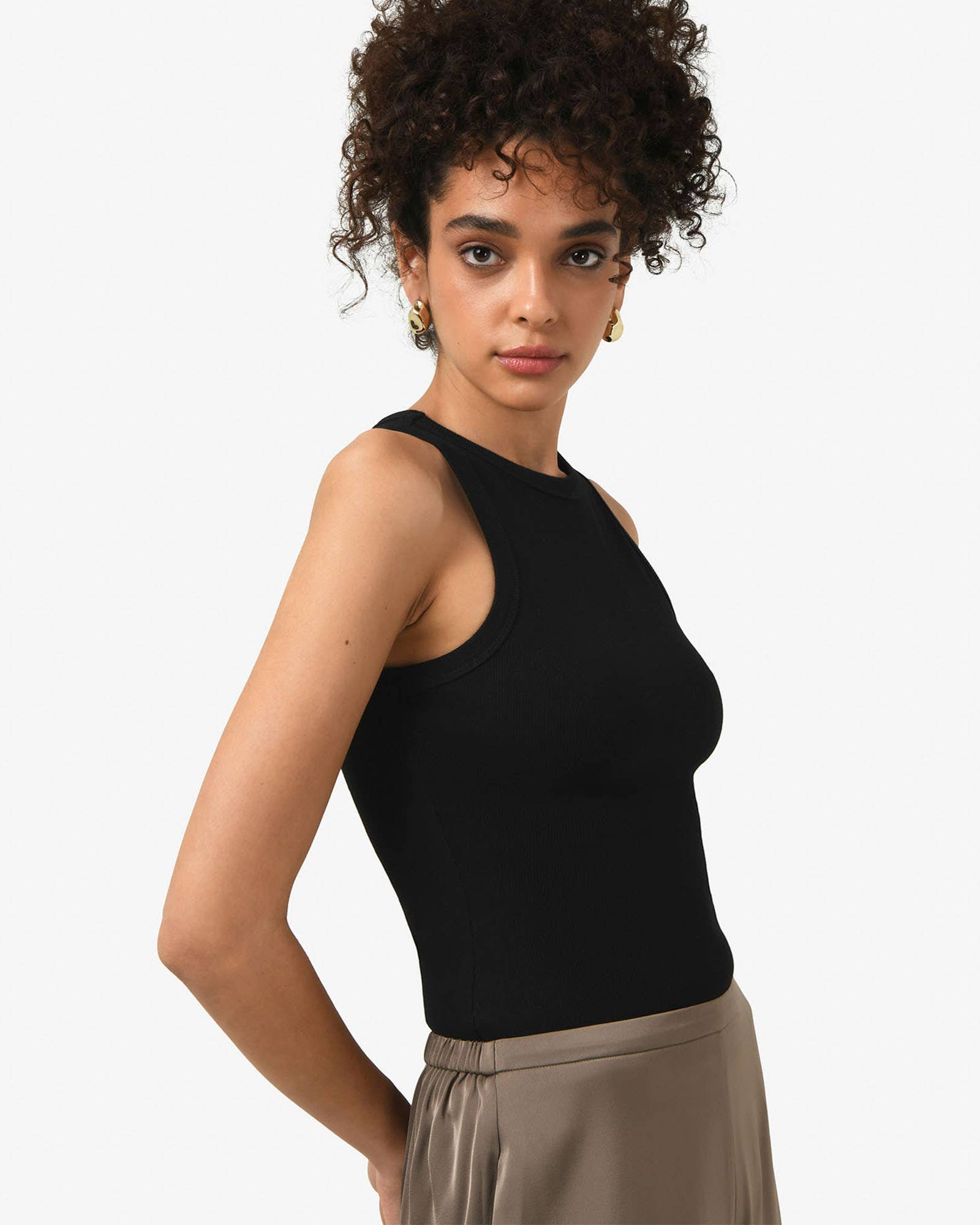 Forcast – wholesale T-shirt – women's – Forcast Women's Devon Cotton Blend Singlet2