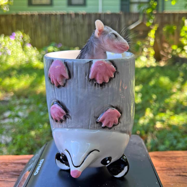 Sesame the Opossum - Wholesale Coffee Mug - Upside-Down Opossum Mug!2