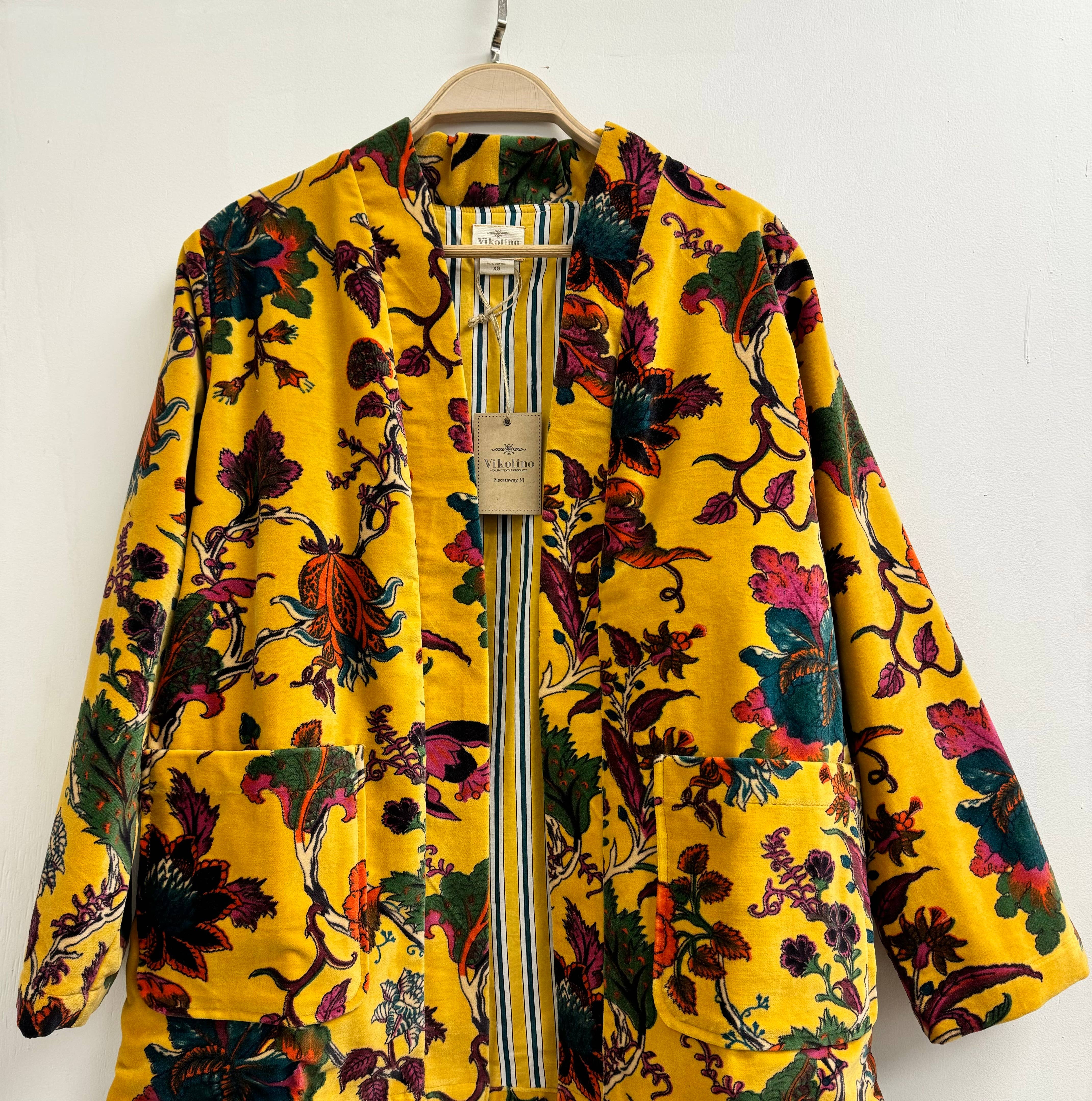 VIKOLINO - Venta al por mayor Kimono - Mujer - Chaqueta larga estilo kimono/Duster de terciopelo5