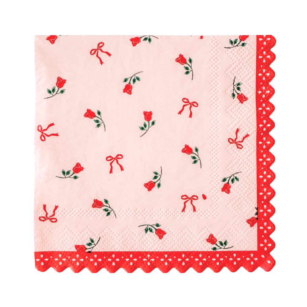 Harlow & Grey – Engroshandel Engangsserviet – Sød Gingham - Cocktailservietter3