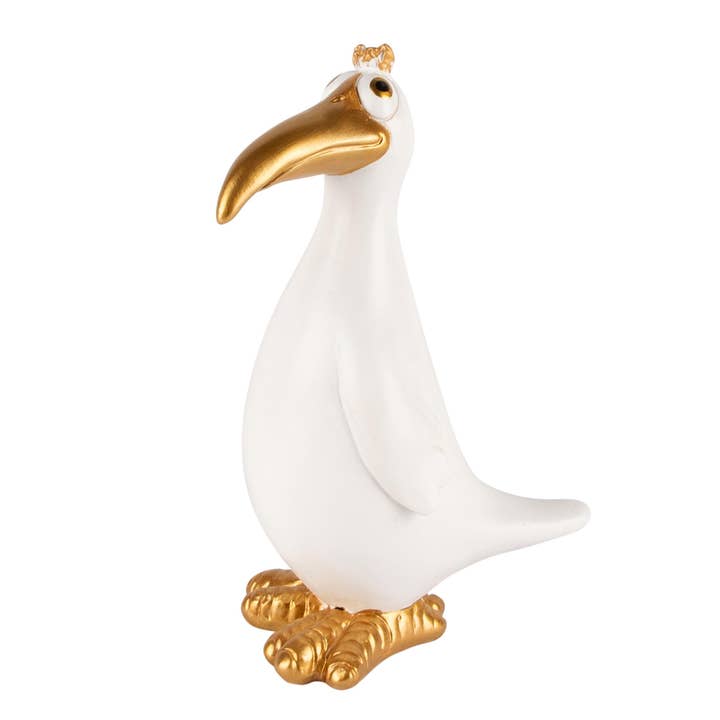 white gold Big Bec Bird Standing for wholesale on Faire