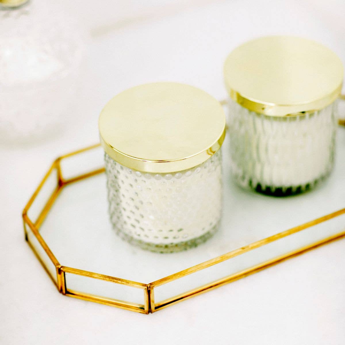 Andrea House – Großhandel Schmuckschalen – Goldenes Schmucktablett aus Glas1