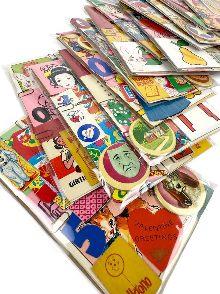Vintage FUN & GAMES Ephemera Pack for Junk Journals, Collage for wholesale by Sushipot Vintage