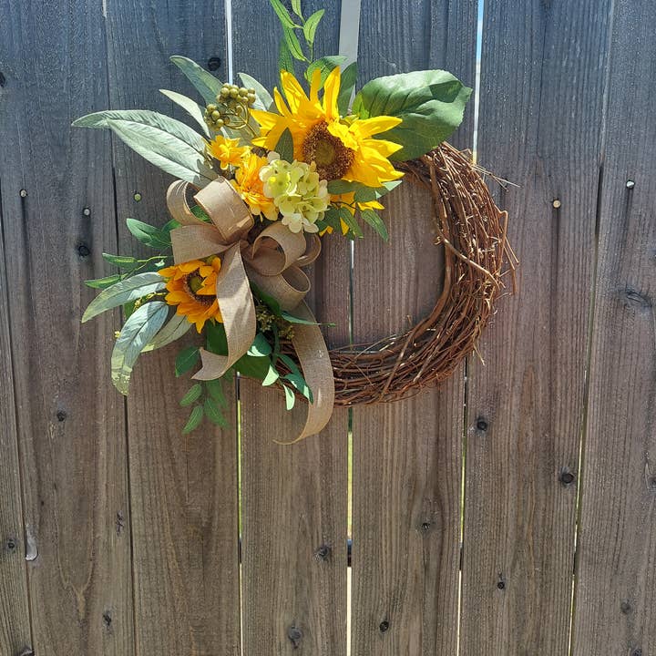 An Array of Wreaths, LLC - Wholesale Wreath - Small Sunflower Wreath2