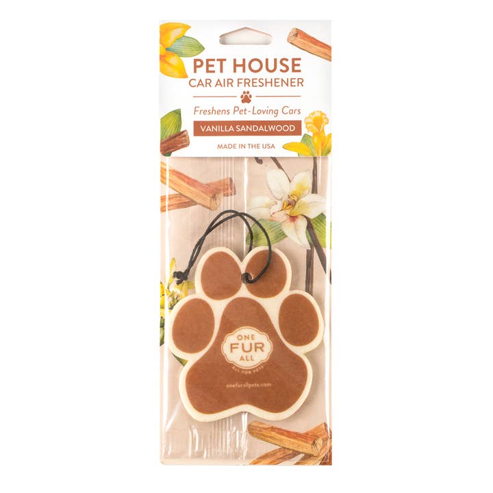 Pet House by One Fur All - Wholesale Car Freshener - Unisex - Vanilla Sandalwood Car Air Freshener