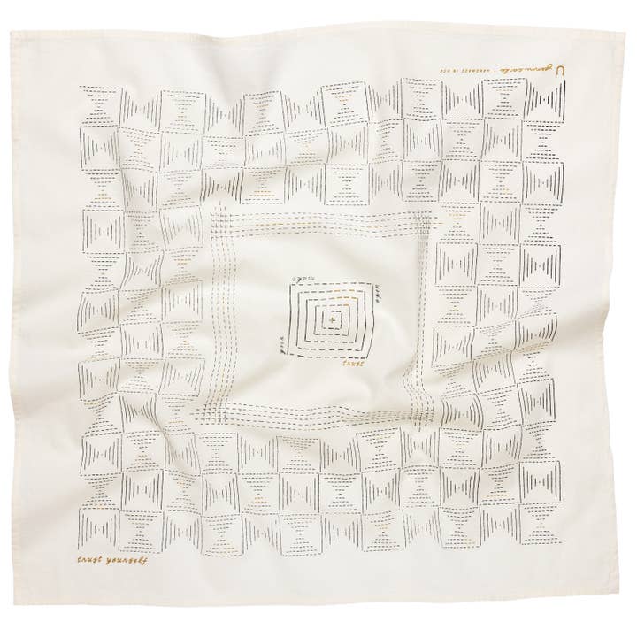 “Trust Yourself” Heritage Bandana – Ethically Made in USA for wholesale by Jenni Earle