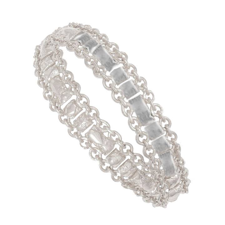 MONVATOO London - Wholesale Link & chain bracelet - Rhodium Electrum Bracelet0