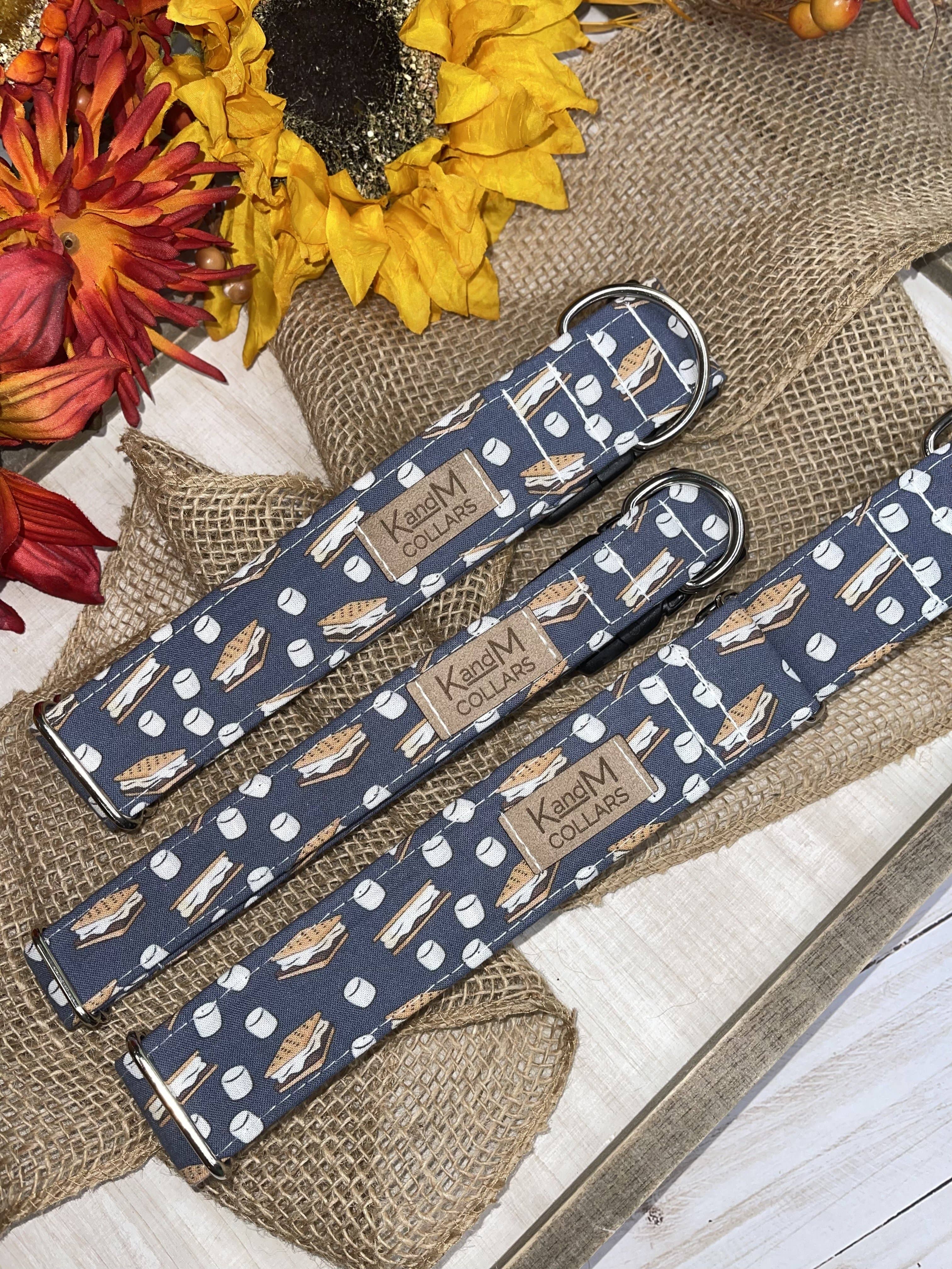 K and M Collars - Wholesale Pet Collar - Dog - S'mores Dog Collar, Fall Outdoor Camping, Smores, K and M1
