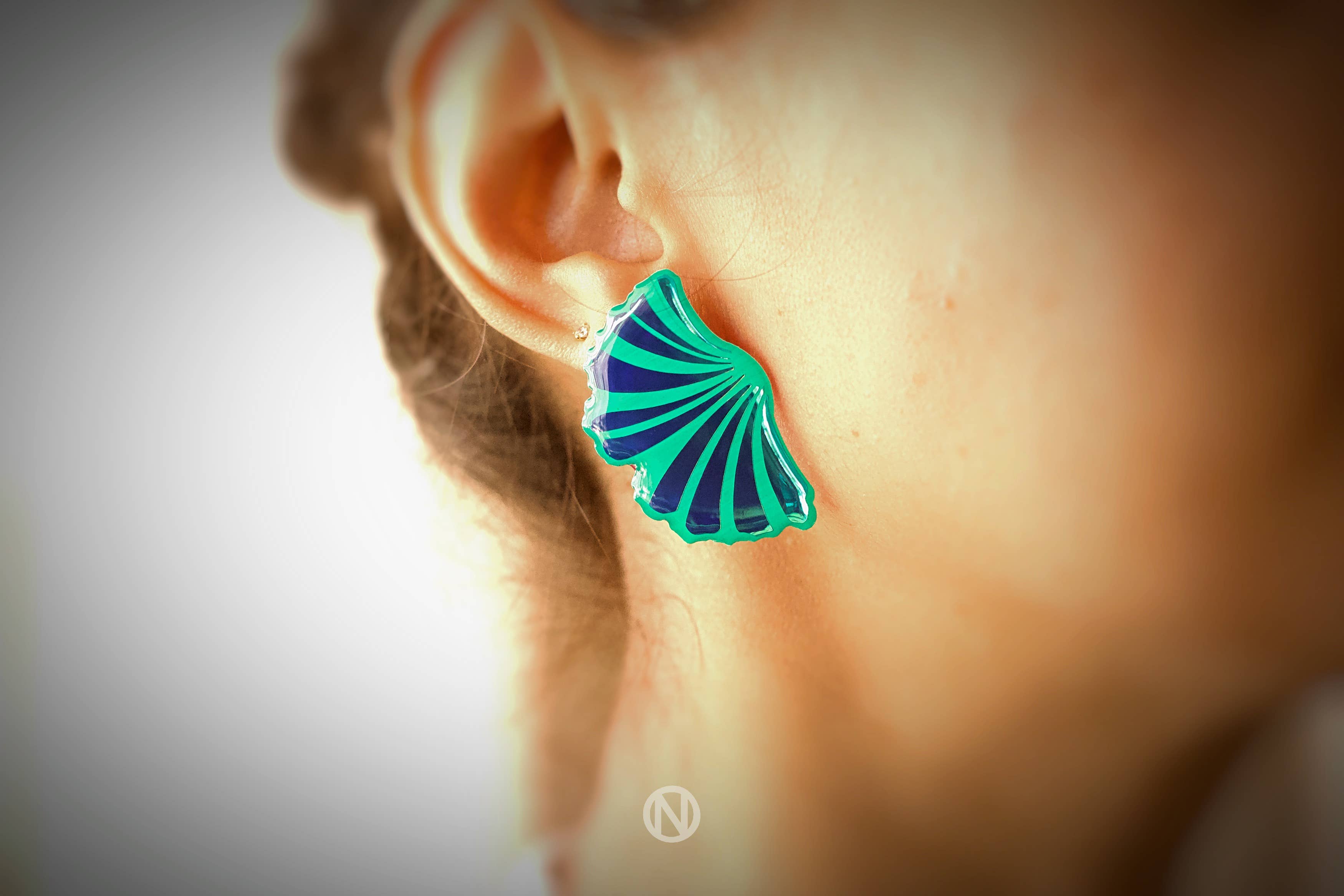 Naoi - Vendita all'ingrosso Orecchini pendenti - Orecchini Ginkgo - Fatti a mano su ordinazione0