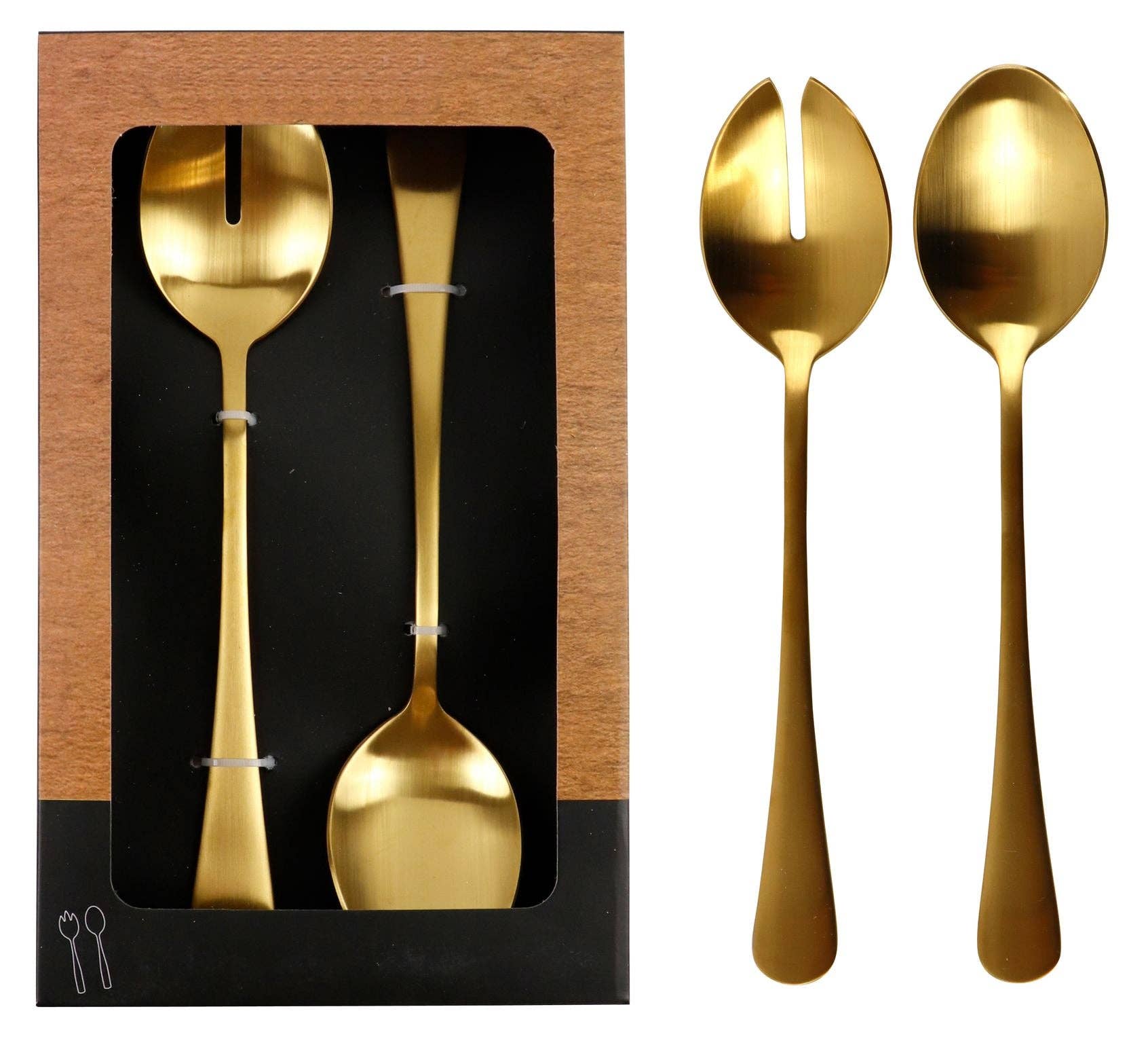 HOFF-INTERIEUR - Wholesale Serving Utensil - SALAD SERVING SET ORO 2-PIECE SET (HOFF4773)