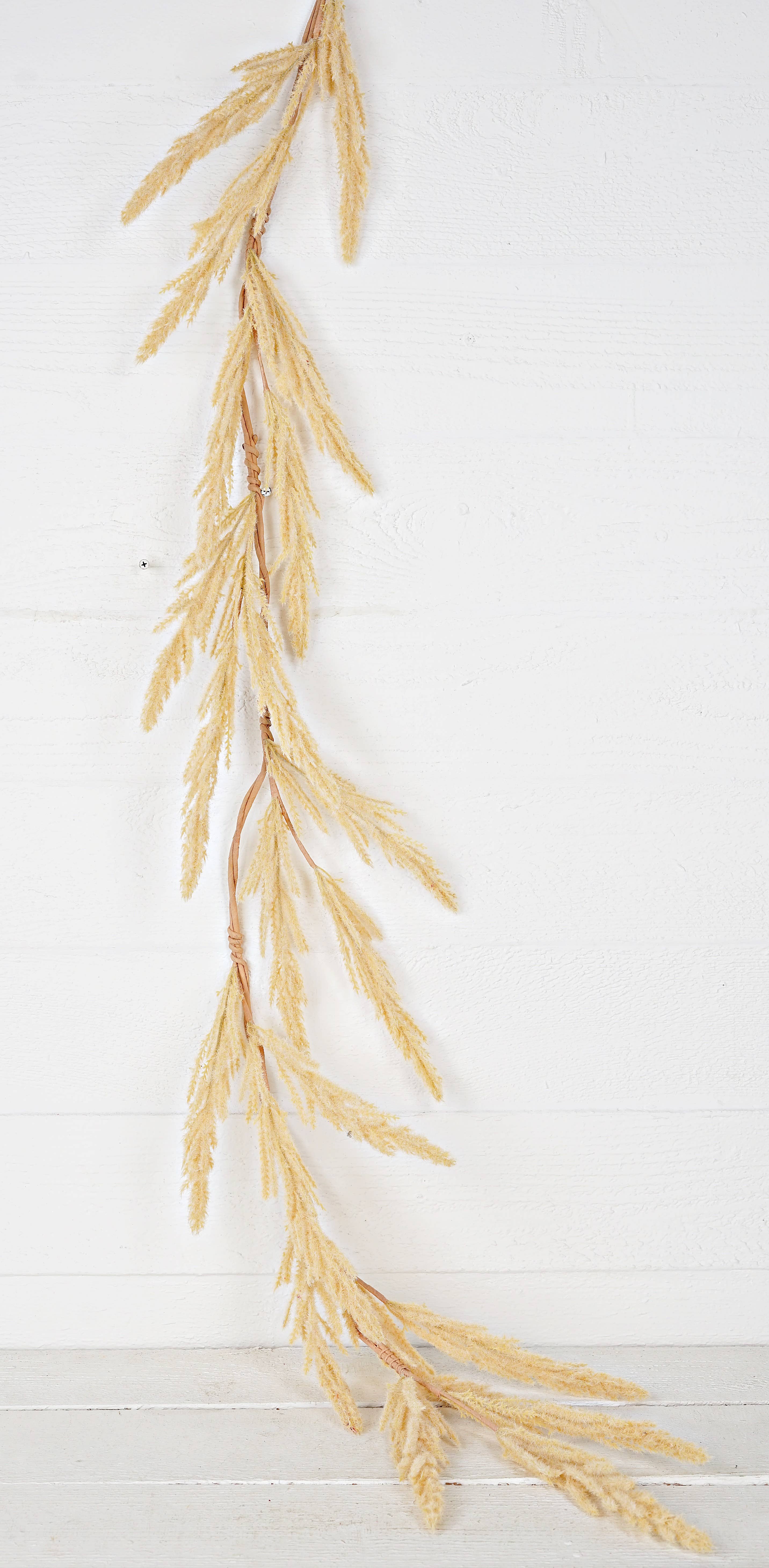 Holiday Depot Inc. - Wholesale Bunting/Garland - 31641-5ft Garland-Beige faux Sorghum clusters3