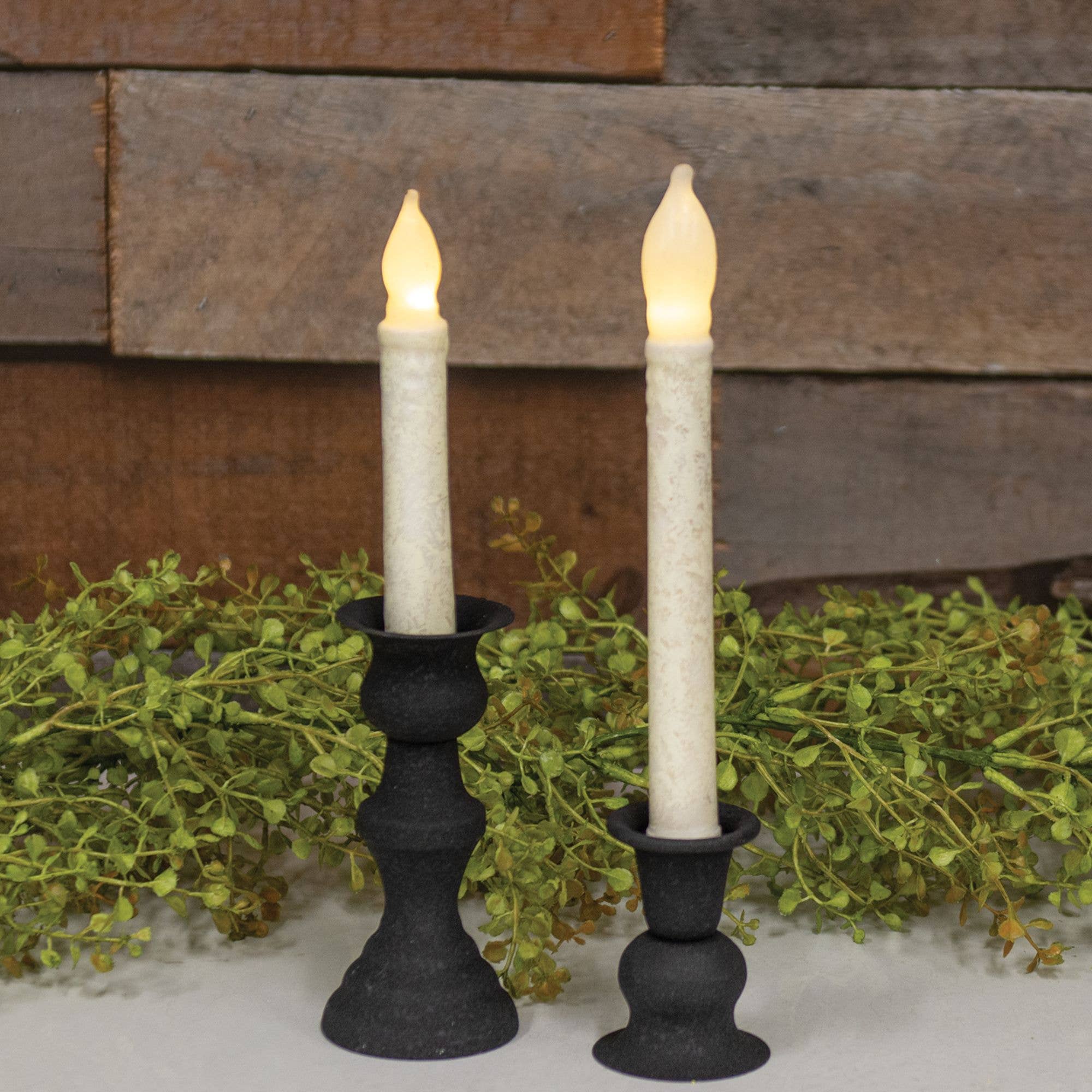 The Hearthside Collection – wholesale Flameless candle – Rustic White Taper, 9 inch3