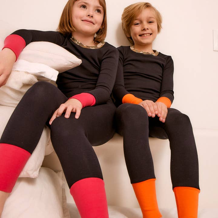 Neon Color Block Kids PJ Set for wholesale by Parni