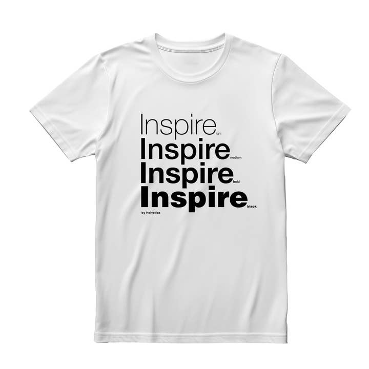 Camiseta unisex Helvetica Palabras Inspiradoras para venta al por mayor de Motiva Gifts