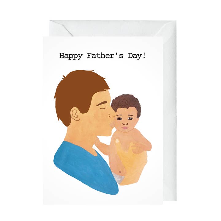 Biglietto per la festa del papà, biglietto per papà e bambino, confezione da 3 per la vendita all'ingrosso da parte di Generosity Co.