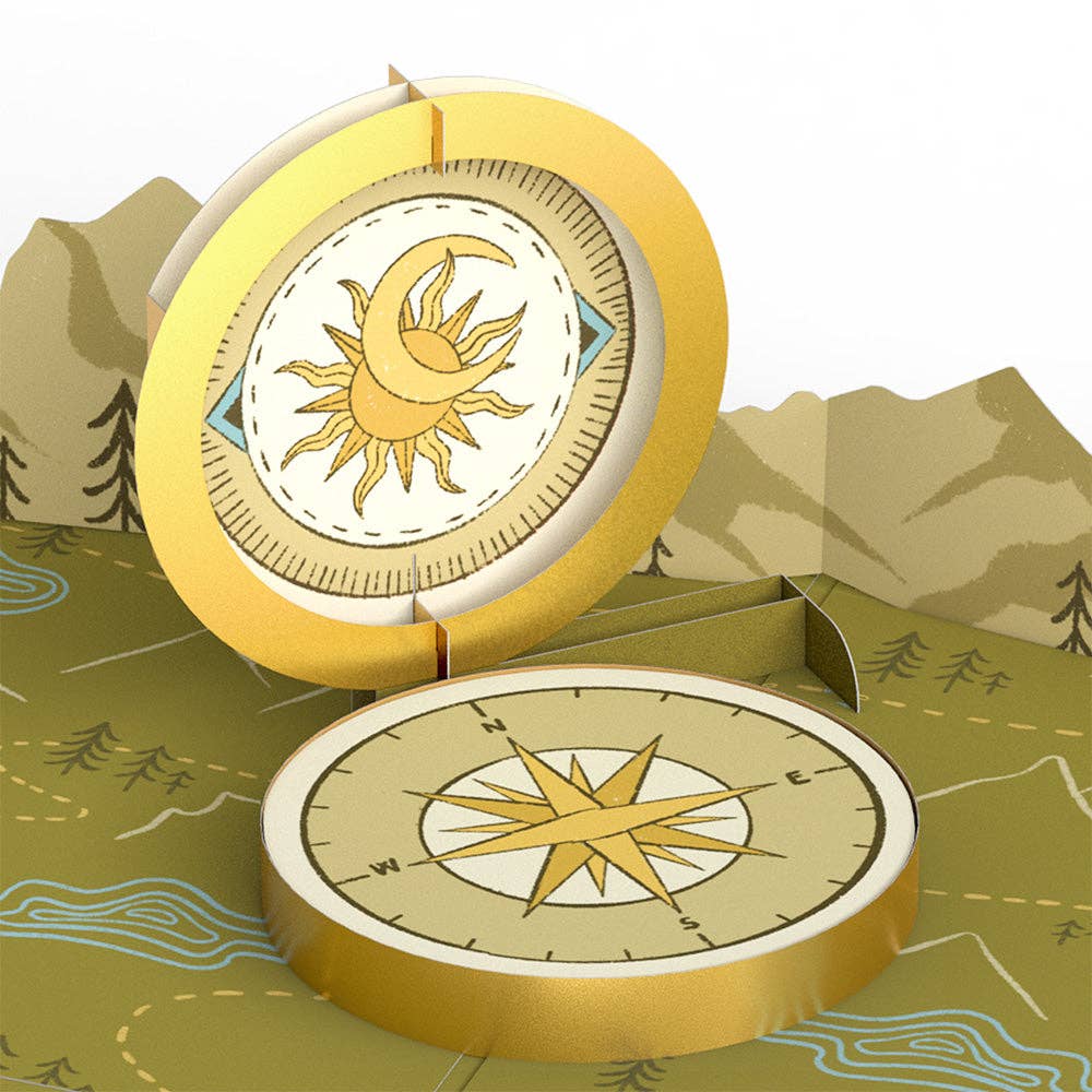 Lovepop Cards - Wholesale Everyday Greeting Card - Guiding Compass Pop-Up Card 5x7"0